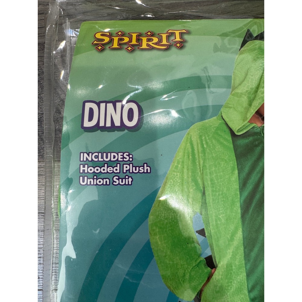 Spirit‎ Halloween Dino Costume Child Green Plush Hooded Dinosaur Union Suit - Picture 4 of 5